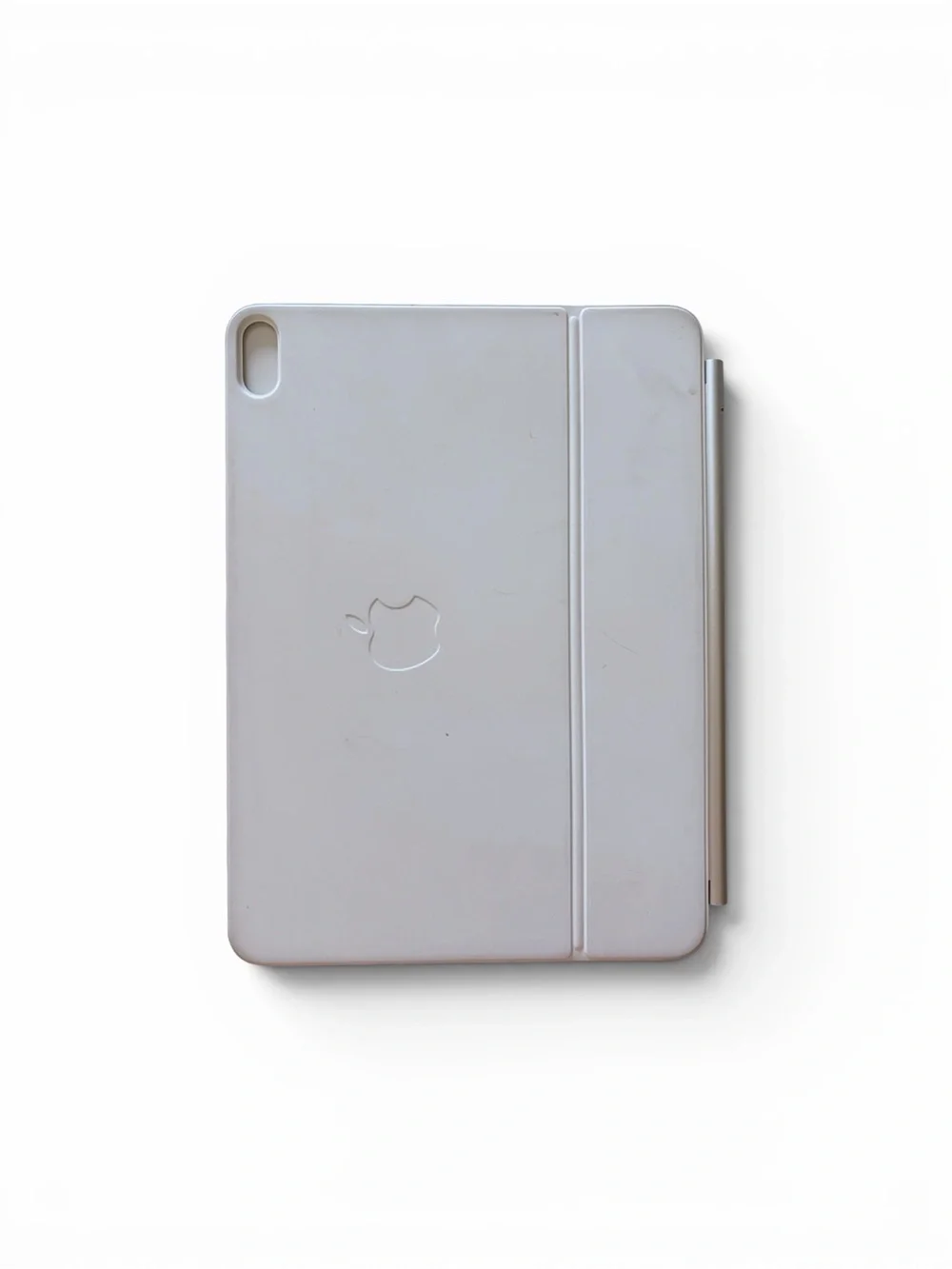 Apple Tablet with Gray Foldable Smart Cover
